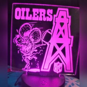 Rat Fink Scoundrel Rat Play For Houston Oilers Ed Roth Inspired Monster Rat Lamp